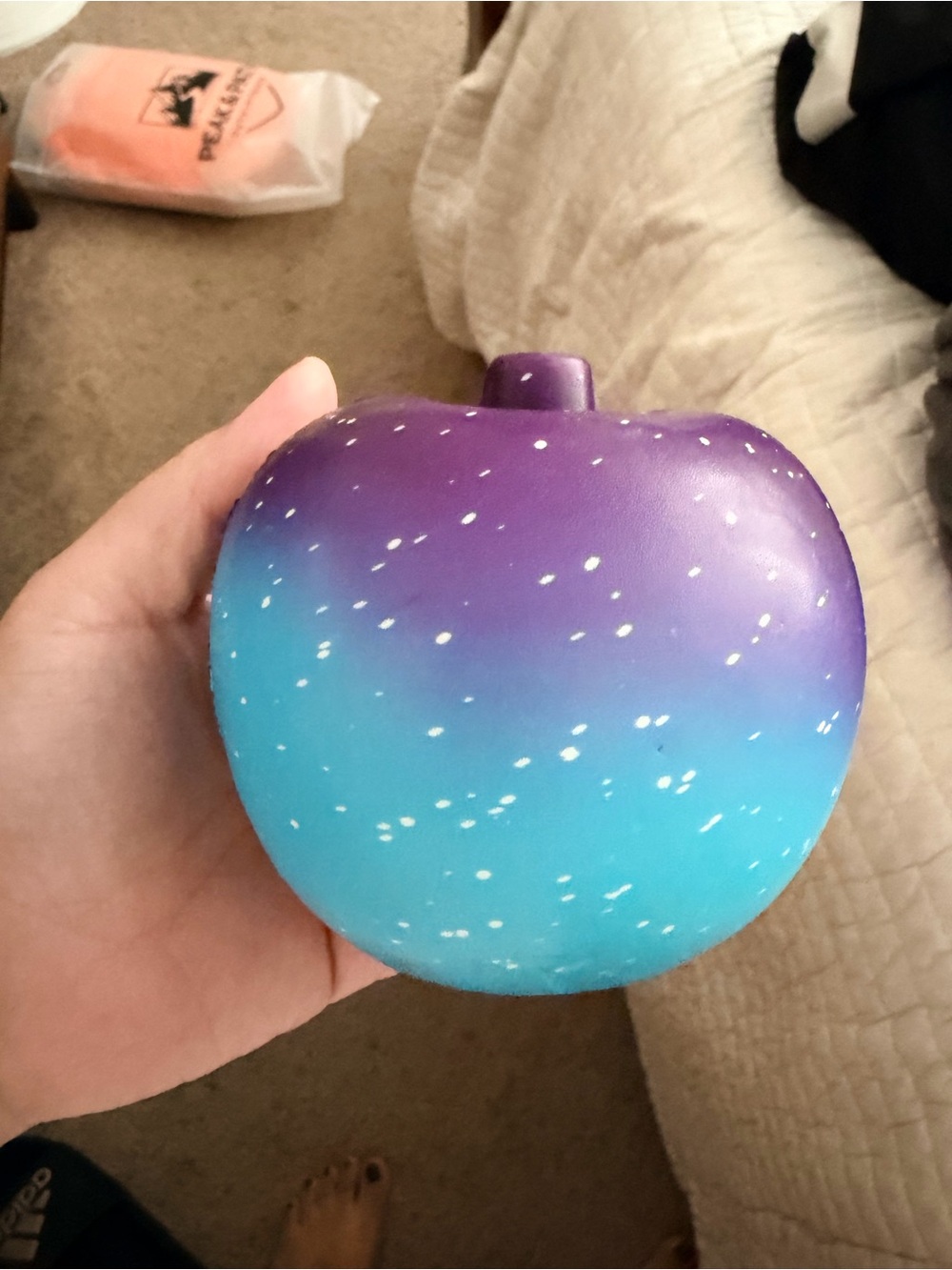Decorative Galaxy Gradient Apple Accent - Purple & Blue squishy.